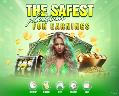 Imagem promocional do cassino online da 48pg mostrando jogos ao vivo